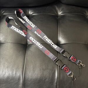 Mazda Black & Red Lanyard Keychain